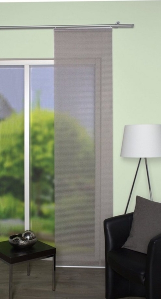 HOME WOHNIDEEN Schiebegardine ERGIN (1 St), Paneelwagen, transparent, HxB: 245x60, Schiebevorhang Bambusoptik versteift