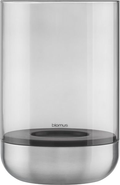 blomus 67310 Windlicht CALMA L Edelstahl matt Smoke NEUHEIT