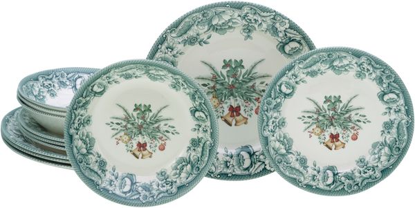 Weihnachten Bunt, Tellerset 12-tlg (mo)