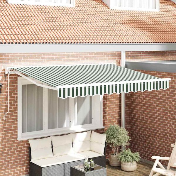 vidaXL Markisenrahmen Grün und Weiß 250 x 200 cm 3329470