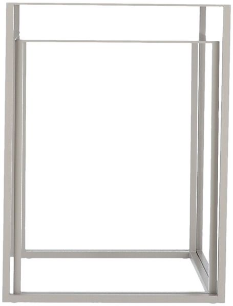 Beistelltisch Set PUR aus pulverbeschichtetem Metall, modern, taupe, 2-teilig, quadratisch
