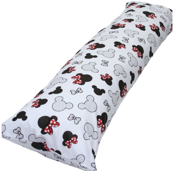 EMI & SAM Stillkissen Seitenschläfer Kissen Nackenkissen 40x145cm Ganzkörperkissen, 24L. Maus - Bezug