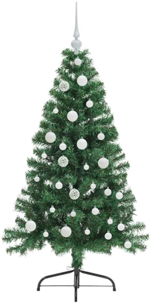 vidaXL Künstlicher vorbeleuchteter Weihnachtsbaum Grün 120 cm PVC 3396992 Bild 3