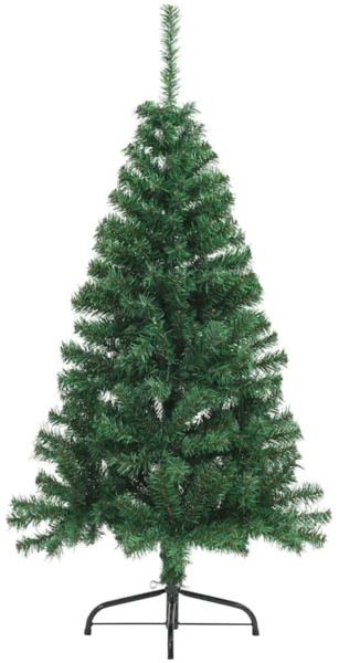 vidaXL Künstlicher vorbeleuchteter Weihnachtsbaum Grün 120 cm PVC 3396992 Bild 4