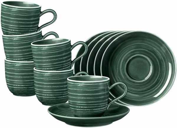 Seltmann Weiden Terra Espressotasse mit Untertasse moosgrün 6er Set