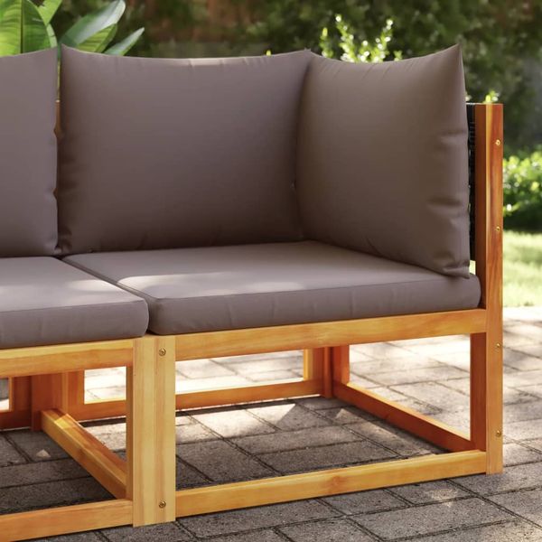 vidaXL Gartensofa-Ecke mit Kissen Holz Akazie & Rattan 4008172