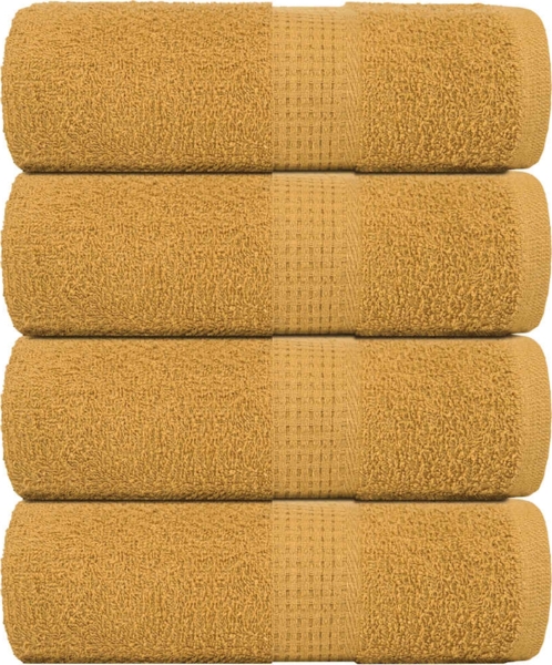 Gästetücher 4 Stk. Golden 30x50 cm 360 g/m² 100% Baumwolle 136804