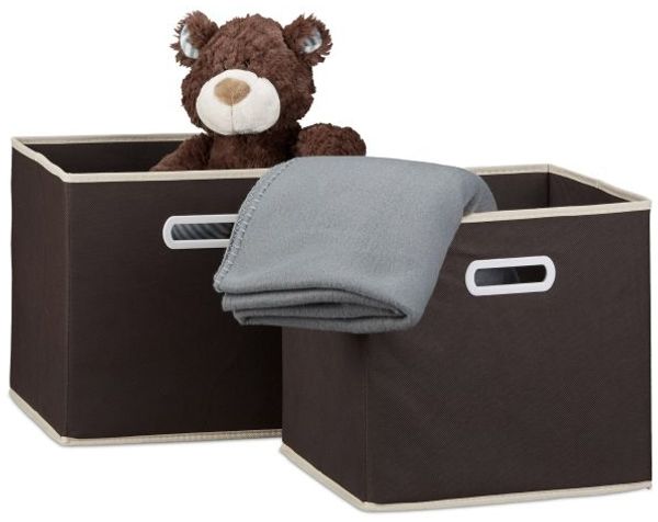 Relaxdays 10 x Faltbox braun