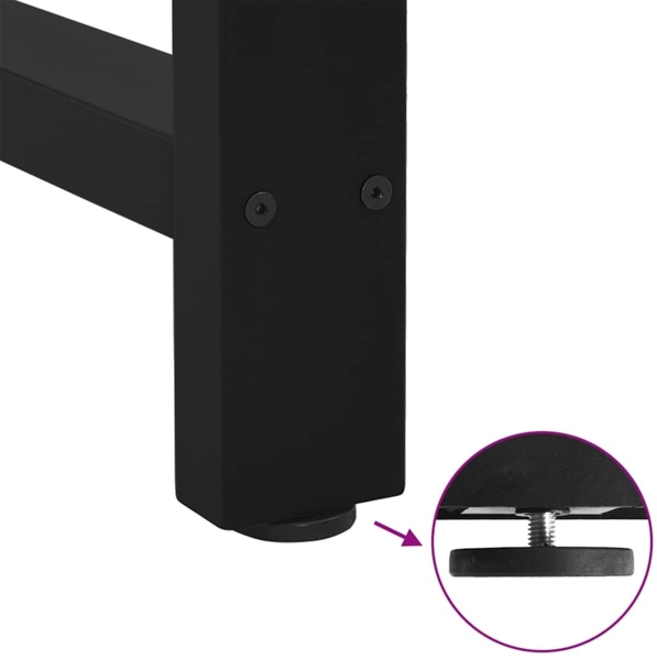 vidaXL Esstischbeine Schwarz 2 Stk. 80x(72-73) cm Stahl 4013312 Bild 8