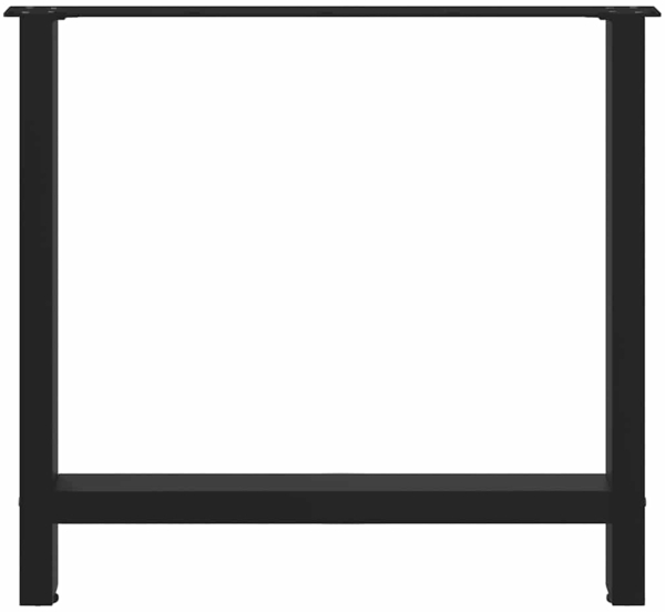 vidaXL Esstischbeine Schwarz 2 Stk. 80x(72-73) cm Stahl 4013312 Bild 4