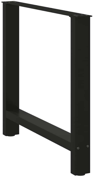 vidaXL Esstischbeine Schwarz 2 Stk. 80x(72-73) cm Stahl 4013312 Bild 3