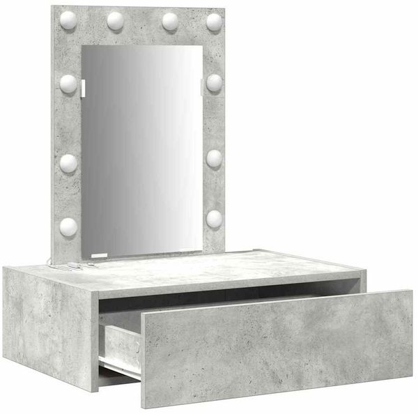 vidaXL Schminktisch mit Schubladen Grau 60 x 40 x 70 cm Holzwerkstoff 865220 Bild 4
