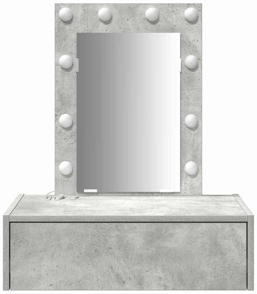 vidaXL Schminktisch mit Schubladen Grau 60 x 40 x 70 cm Holzwerkstoff 865220 Bild 5