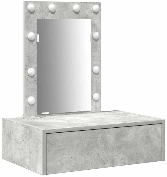 vidaXL Schminktisch mit Schubladen Grau 60 x 40 x 70 cm Holzwerkstoff 865220 Bild 2