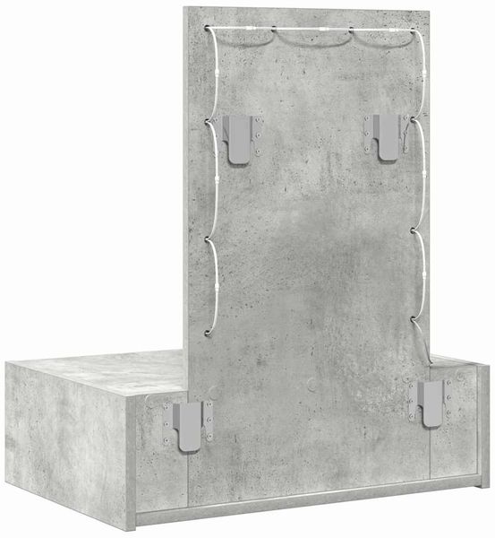 vidaXL Schminktisch mit Schubladen Grau 60 x 40 x 70 cm Holzwerkstoff 865220 Bild 7