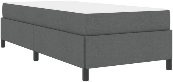 vidaXL Boxspringbett mit Matratze Dunkelgrau 90 x 190 cm Stoff 3398823 Bild 4