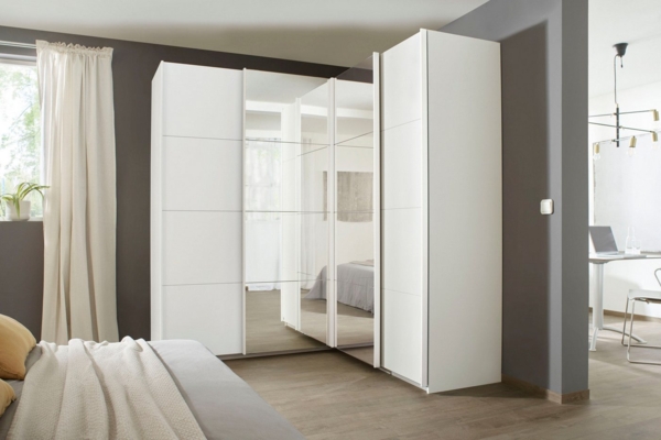 Eckschrank QUADRA Kleiderschrank alpinweiß 6-trg 181x187