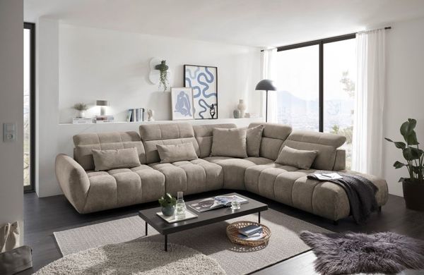 Sofa Franklin von ED Exciting Design – Modernes Sofa mit Mikrofaserbezug, Nosagfederung und 5-fach verstellbaren Kopflehnen