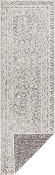 In- & Outdoor Wendeteppich Frame - silber - 80x250x0,5cm