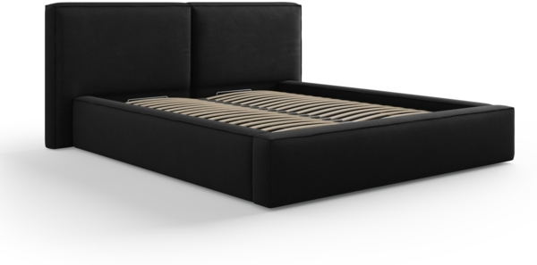 Micadoni Bett Jodie Strukturierter Stoff Megan Schwarz 160x200