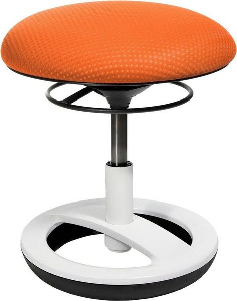 Topstar Kindersitzhocker Sitness Bobby Alu weiß lackiert orange