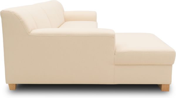 DOMO. collection Ecksofa Tinos, Couch in L-Form mit Schlaffunktion, Beine aus Buche mit Filzgleitern, Sofa, Polsterecke, Eckcouch, Schlafsofa 273 x 157 x 74 cm (BxTxH), beige Bild 8
