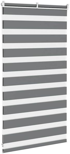 vidaXL Doppelrollo Dunkelgrau 80x100 cm Stoffbreite 75,9 cm Polyester 4014101 Bild 4