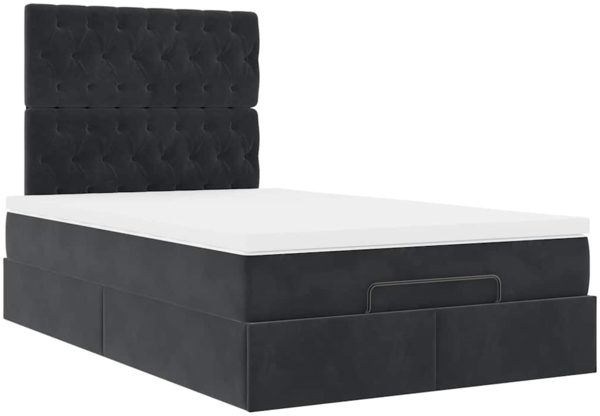 vidaXL Ottoman-Bett mit Matratze & LEDs Schwarz 120x190 cm Stoff 3314074 Bild 6