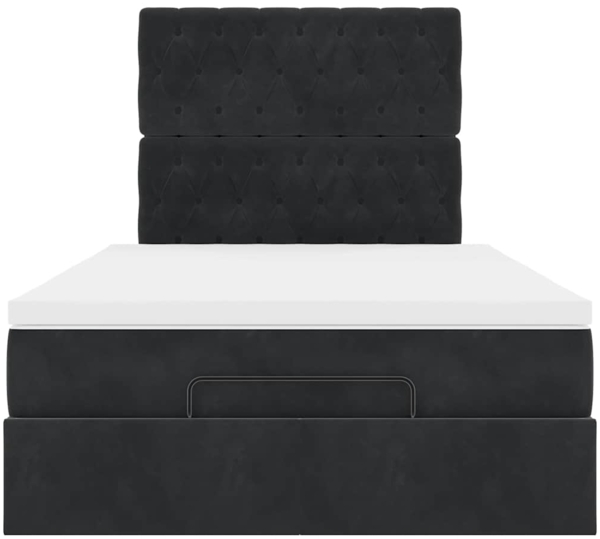 vidaXL Ottoman-Bett mit Matratze & LEDs Schwarz 120x190 cm Stoff 3314074 Bild 9