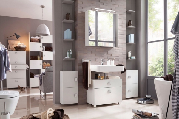 Schildmeyer Schieberegal Quadra, stapelbar, Badregal Bild 3