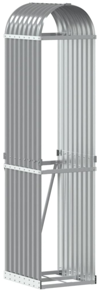 vidaXL Kaminholzunterstand Hellgrau 40x45x170 cm Verzinkter Stahl 364548