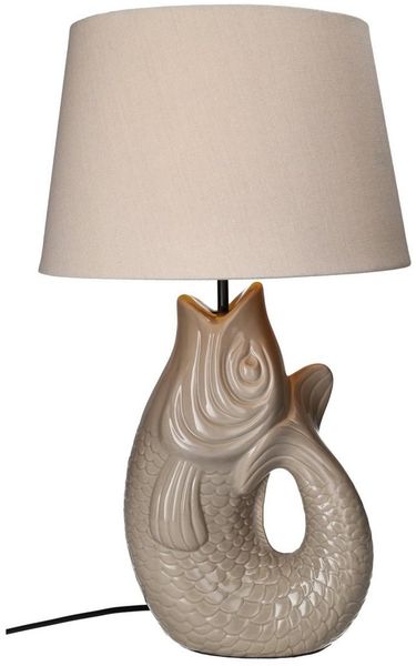 Giftcompany Tischleuchte Monsieur Carafon Fisch Lampe L sandstone 52cm