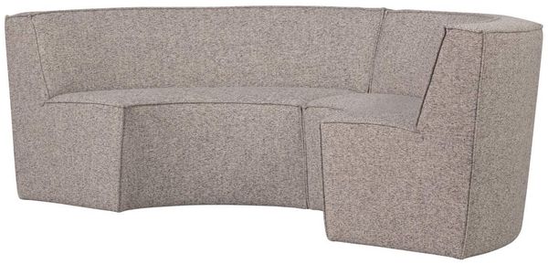 Basiclabel Essbank Europa aus Webstoff, 4-Sitzer, Beige, 262 x 131 x 85 cm