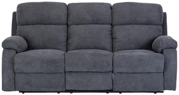 Relaxsofa 3-Sitzer TOLZANO - Stoff - Anthrazit