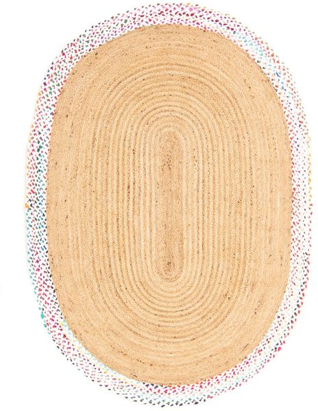 Juteteppich - Dreors 240 x 170 cm - natur - oval