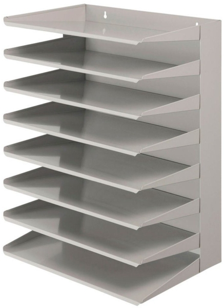 PROREGAL® Ablageregal Sortierregal aus Metall mit 3 Fächern, Bis DIN A4-Format, Schwarz