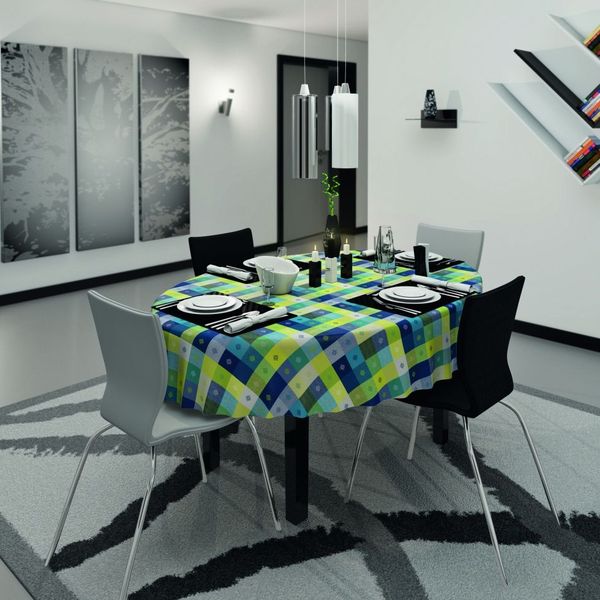d-c-table® Tischdecke Manhattan Victor 130 x 160 cm, blau