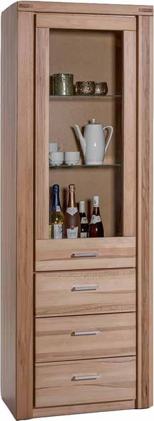 Vitrine Torben / Tabea, Glas, Holzwerkstoff, Holzfarben, 68 x 200 x 40 cm