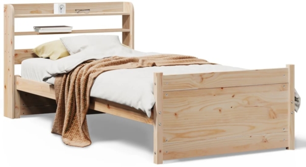 vidaXL Bettgestell mit Kopfteil ohne Matratze 90x200 cm 3306756