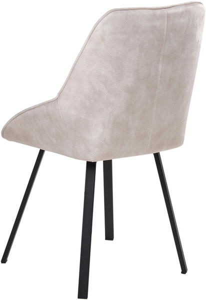 Esszimmerstuhl 2er Set drehbar TERLTON Samtstoff Hellbeige Bild 6