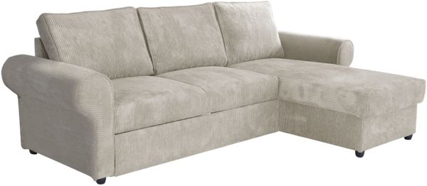 Ecksofa Monaco Cord (Farbe: Poso 100)