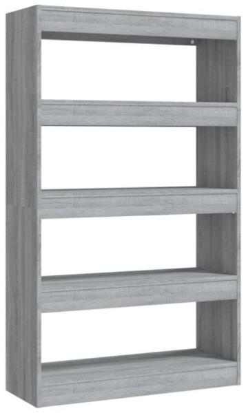 vidaXL Bücherregal/Raumteiler Grau Sonoma 80x30x135 cm Holzwerkstoff 813621