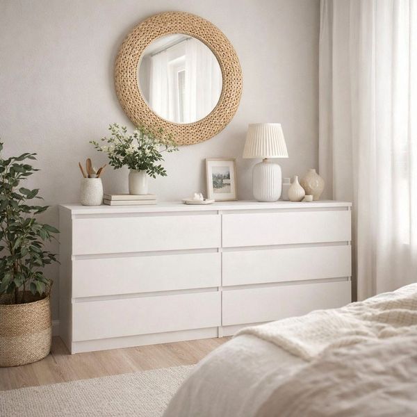 INOSIGN Kommode Naia, Aufbewahrung, 6 Schubladen, grifflose Front, viel Stauraum, Modern, skandinavisches Design, in mehrere Farben, Metallgleiter