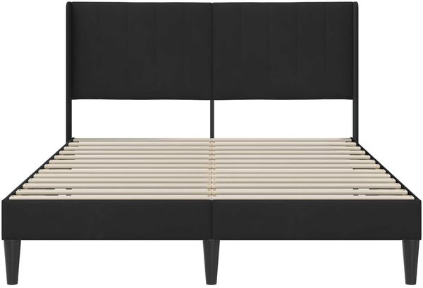 vidaXL Bettrahmen mit Kopfteil Schwarz 160 x 200 cm Samt 42027519 Bild 4