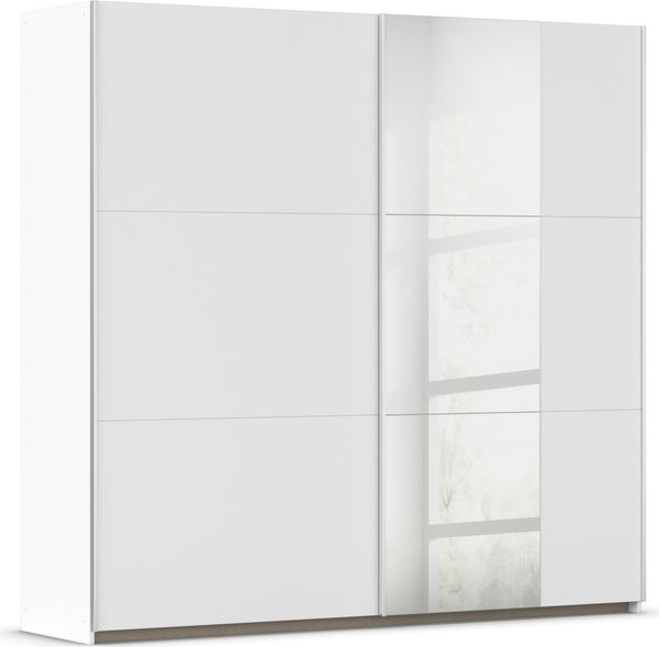 Schwebetürenschrank Klara / Kronach, Holzwerkstoff, Weiß, 218 x 210 x 59 cm Bild 3