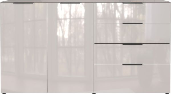 Sideboard Owingen / Oakland, Glas, Holzwerkstoff, Grau, 184 x 102 x 42 cm Bild 2