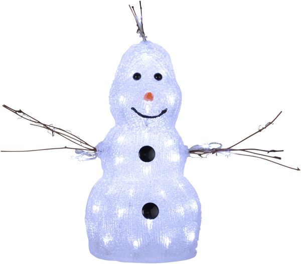 LED-Acrylschneemann "Crystal Snowman",50 c/w LED