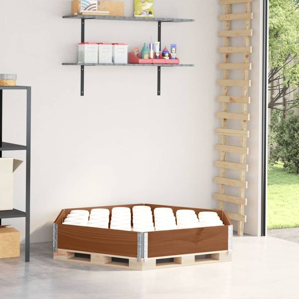 vidaXL Paletten-Aufsatzrahmen Braun 160x160 cm Massivholz Kiefer 4010320