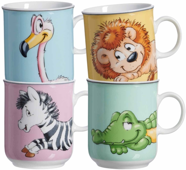 Ritzenhoff & Breker HAPPY ZOO Kinderbecher 270 ml Tiere 4er Set