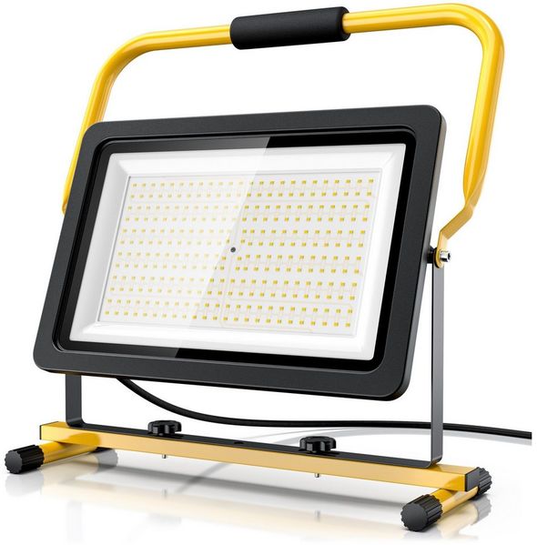 Brandson Baustrahler, LED fest integriert, Warmweiß, 150 Watt LED, Arbeitsscheinwerfer, Bauscheinwerfer, Arbeitsleuchte